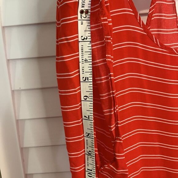 Torrid red stripe shirt with cut outs on back 2 - Picture 8 of 9